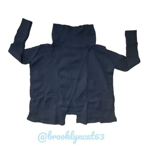 Free People Juicy Sweater Long Sleeve Cowl Neck Black S - Picture 5 of 10